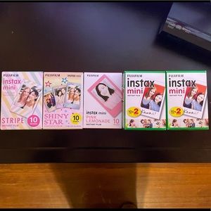 Instax Mini Film - Mix of White and Patterns - 70 Total